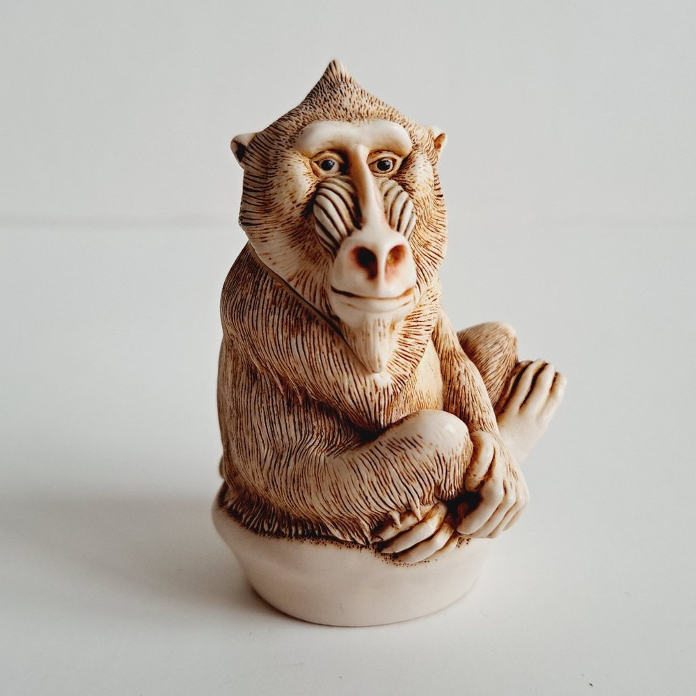 Harmony Kingdom Monkey Baboon 'Up to Scratch' Figurine Trinket Box, Jewelry Box